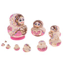 10 Pieces High Quality Wood Tree Printed Russian Nesting Dolls Babushka Matryoshka Gift Home Display