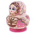 10 Pieces High Quality Wood Tree Printed Russian Nesting Dolls Babushka Matryoshka Gift Home Display