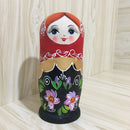 5 Pieces Set Woman Patterns Wooden Russian Nesting Dolls Stacking Matryoshka Toy Home Office Decoration