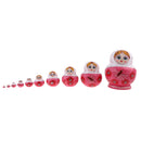 10 Pieces Set Butterfly Patterns Wooden Russian Nesting Dolls Stacking Matryoshka Toy Home Office Decoration