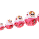 10 Pieces Set Butterfly Patterns Wooden Russian Nesting Dolls Stacking Matryoshka Toy Home Office Decoration