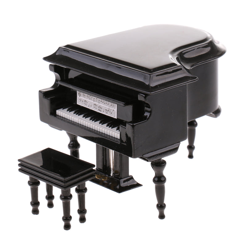 1/12 Dollhouse Miniature Musical Instrument Wooden Piano Model Box Set for Rooms Garden Artist Offerings Decor