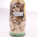 Set of 7pcs Vintage Girls Wooden Russian Nesting Matryoshka Dolls Toy Hand Painted