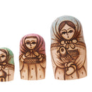Set of 7pcs Vintage Girls Wooden Russian Nesting Matryoshka Dolls Toy Hand Painted