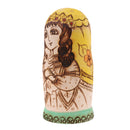 Set of 7pcs Vintage Girls Wooden Russian Nesting Matryoshka Dolls Toy Hand Painted