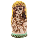 Set of 7pcs Vintage Girls Wooden Russian Nesting Matryoshka Dolls Toy Hand Painted