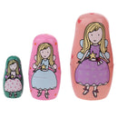 5 Pieces High Quality Wood Pink Angel Printed Russian Nesting Dolls Babushka Matryoshka Gift Home Display