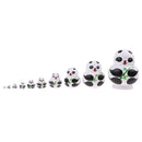 10 Pieces Set Panda Bamboo Patterns Wooden Russian Nesting Dolls Stacking Matryoshka Toy Home Office Decoration