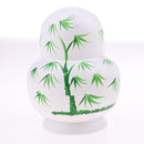 10 Pieces Set Panda Bamboo Patterns Wooden Russian Nesting Dolls Stacking Matryoshka Toy Home Office Decoration