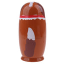 5 Pieces Set Cute Dogs Puppies Patterns Wooden Russian Nesting Dolls Stacking Matryoshka Toy Home Office Decoration