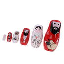 Set of 6pcs Goatherd Wooden Russian Nesting Matryoshka Dolls Toy Hand Painted