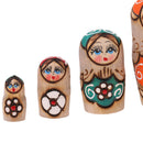 Set of 7pcs Garland Wooden Russian Nesting Matryoshka Dolls Toy Hand Painted