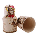 10 Pieces Set Gold Girl Plated Wooden Russian Nesting Dolls Stacking Matryoshka Toy Home Office Decoration