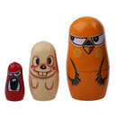 Set of 6pcs Animals Theme Wooden Russian Nesting Matryoshka Dolls Toy Hand Painted