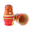 6PCS Painted Granny Animals Wooden Russian Nesting Dolls Babushka Matryoshka Toys Craft