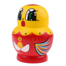 Set of 10PCS Chicks Printed Wooden Blank Russian Nesting Dolls Babushka Matryoshka Stacking Doll Kids Crafts