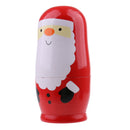 Christmas Theme Wooden Russian Nesting Babushka Matryoshka 6pcs Dolls Hand Painted