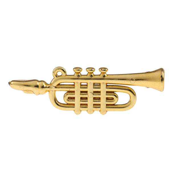 1/12 Dollhouse Miniature Musical Instrument Plastic Bend Brass Model Figures Toy Accessory