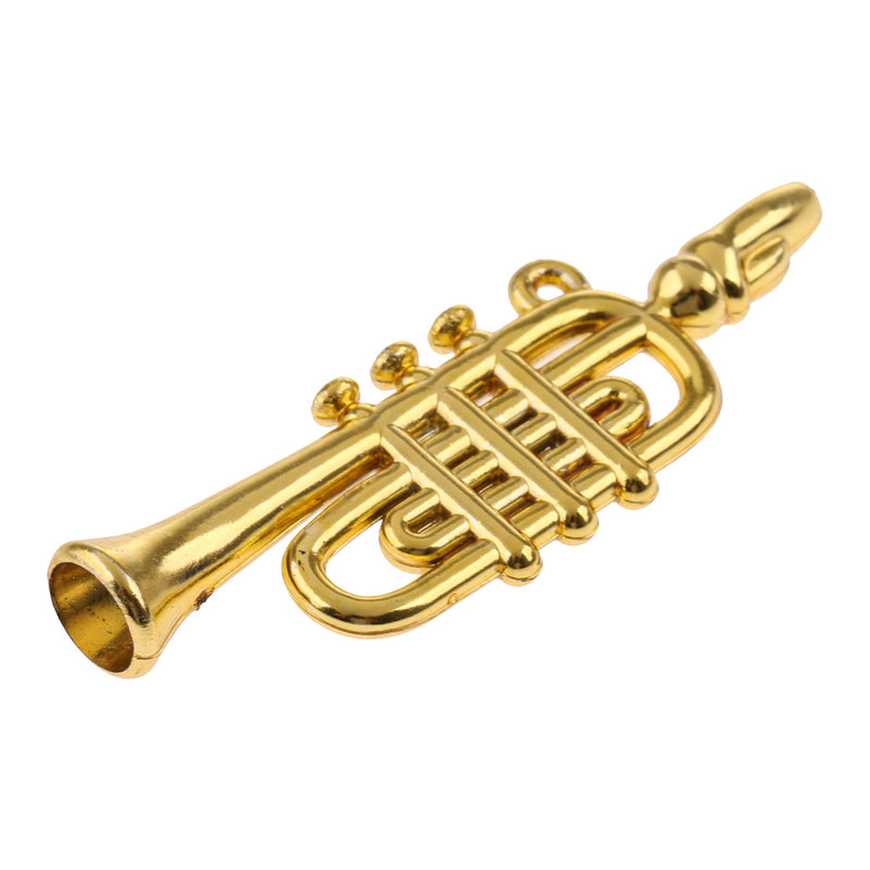 1/12 Dollhouse Miniature Musical Instrument Plastic Bend Brass Model Figures Toy Accessory