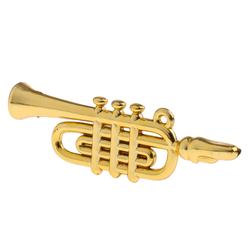1/12 Dollhouse Miniature Musical Instrument Plastic Bend Brass Model Figures Toy Accessory