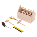 1/12 Scale Miniature Wood 5pcs Tootkit Toolbox Furniture for Dolls House Rooms Accessory Decor