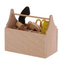 1/12 Scale Miniature Wood 5pcs Tootkit Toolbox Furniture for Dolls House Rooms Accessory Decor