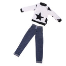 1/6 Scale Dolls Sweater and Jeans Set Outfit Clothes for 12'' Neo Blythe Azone Licca Pullip Doll