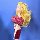 1/6 28-30cm Kurhn Doll Matching Clothes Dress up Red and White Woolen Dress