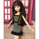 Leopard Print Hooded Sleeveless Knitted Jacket for 1/6 Kurhn Doll Clothes