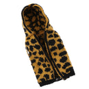 Leopard Print Hooded Sleeveless Knitted Jacket for 1/6 Kurhn Doll Clothes