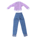 1/6 Scale Dolls Long Sleeve Tee Denim Jeans Suit Clothes for 12'' Neo Blythe Azone Licca Pullip Doll Accessory