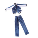 1/6 Scale Dolls Denim Jeans Suit Clothes for 12'' Neo Blythe Azone Licca Pullip Doll Accessory