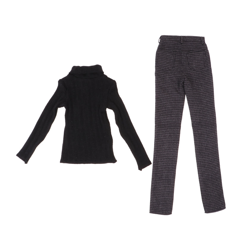 1/3 BJD Black Turtleneck Sweater Pants Set for Normal 70cm Uncle Size Doll