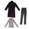 1/3 BJD Black Overcoat Sweater Pants Set for Normal 70cm Uncle Size Doll