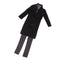 1/3 BJD Black Overcoat Sweater Pants Set for Normal 70cm Uncle Size Doll