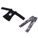 1/3 BJD Black Tee and Tie-dyed Jeans Set for Normal 70cm Uncle Size Doll