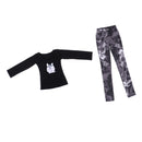 1/3 BJD Black Tee and Tie-dyed Jeans Set for Normal 70cm Uncle Size Doll