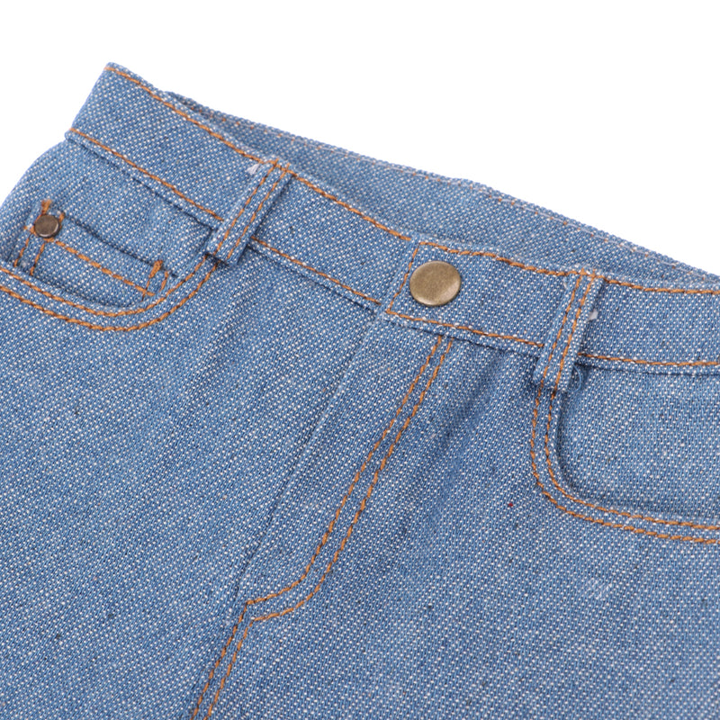1/3 BJD Gray Long Sleeve Tee Ripped Jeans Set for Normal 70cm Uncle Doll
