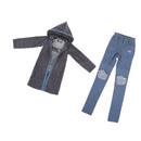 Fashion Hooded Coat Hoodie & Jeans Set for 1/3 BJD Normal 70cm Uncle Doll Accs