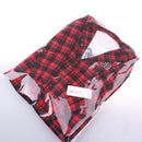 1/3 BJD Red Plaid Overcoat Tee Jeans Set for Normal 70cm Uncle Size Doll