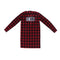 1/3 BJD Red Plaid Overcoat Tee Jeans Set for Normal 70cm Uncle Size Doll