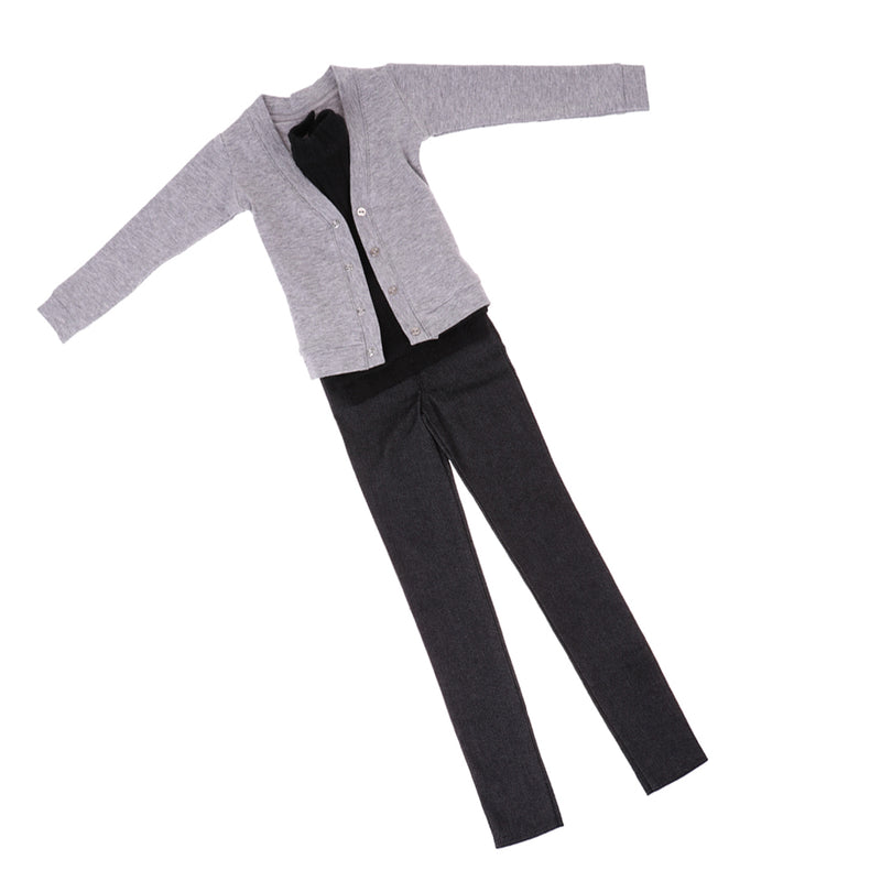 1/3 BJD Doll Cardigan Vest Jeans Set Clothes for Normal 70cm Uncle Size Doll