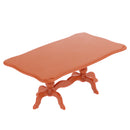 Retro 12th Scale Miniature Brown Table Chair Set for Dollhouse Dining/Living Room Furniture Accessories