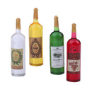 4pcs Set Miniature Beer Wine Bottles Foods 1/12 Dollhouse Kitchen Life Scenes Decoration Accessories Pattern 3