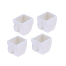 4 Pieces Miniature Milk Tea Cups Mugs Dollhouse Tableware Accessories 1/12