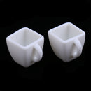 4 Pieces Miniature Milk Tea Cups Mugs Dollhouse Tableware Accessories 1/12