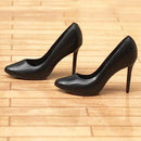 1/12 Scale Miniature Plastic Black High Heel Shoes Furniture for Dolls House Room Woman Figures Accessory Decor