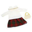 Casual Dolls Winter Dress Accessory Plaid Knit Dress And Pearl Handbag