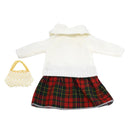 Casual Dolls Winter Dress Accessory Plaid Knit Dress And Pearl Handbag