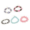 5pcs Multicolor Flower Beaded Bracelets Accessory for 18inch American Girl Doll Toys